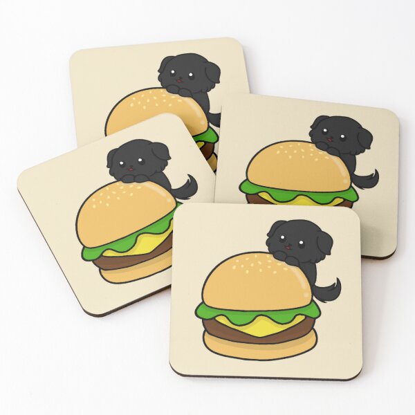Item preview, dog and burger chibi designed and sold by EveryCuteThings.