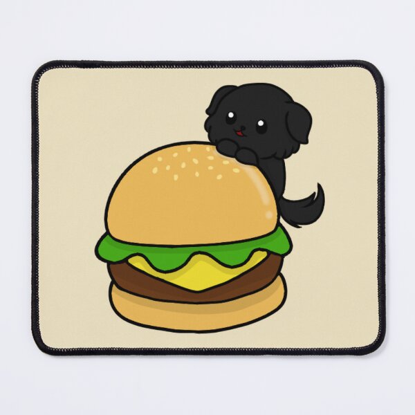 Item preview, dog and burger chibi designed and sold by EveryCuteThings.