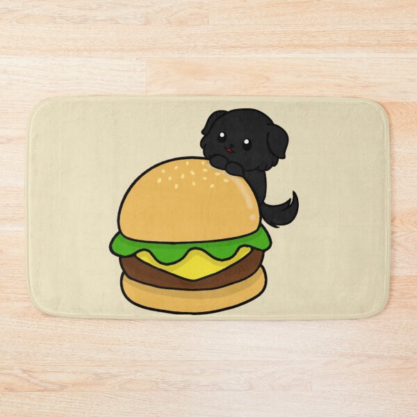Item preview, dog and burger chibi designed and sold by EveryCuteThings.