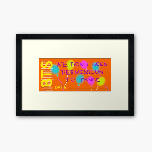 bts ticket framed prints redbubble