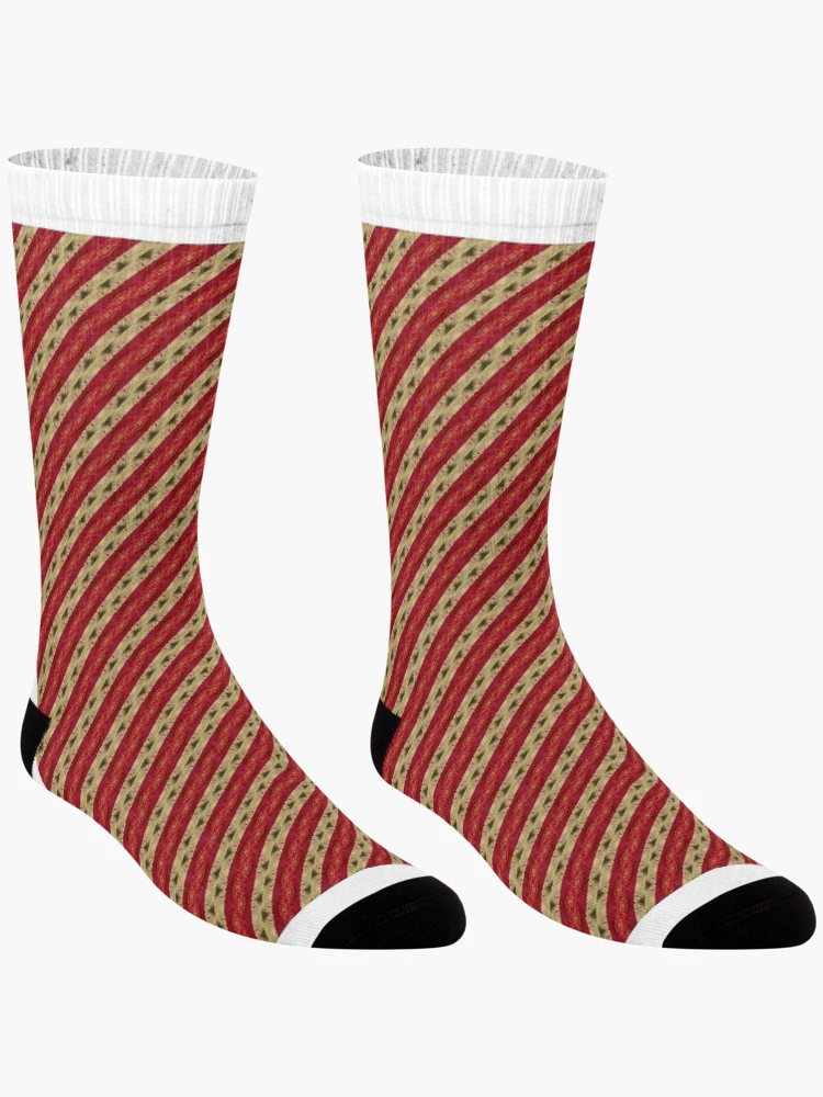 Thumbnail 3 of 5, Socks, Red Line Pattern designed and sold by DesignoresLTD.