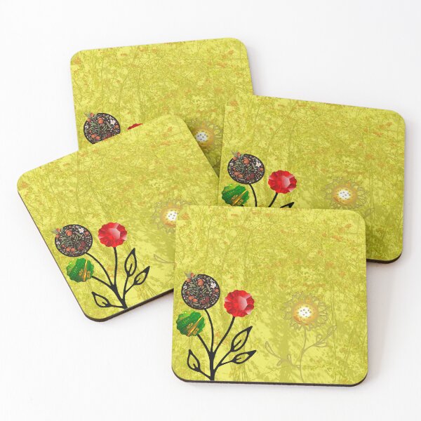 Item preview, Unique Beautiful Pastel Gemstone Flowers Upon A Pastel Floral Background For Flower Lovers & Nature Lovers  designed and sold by haRexia.