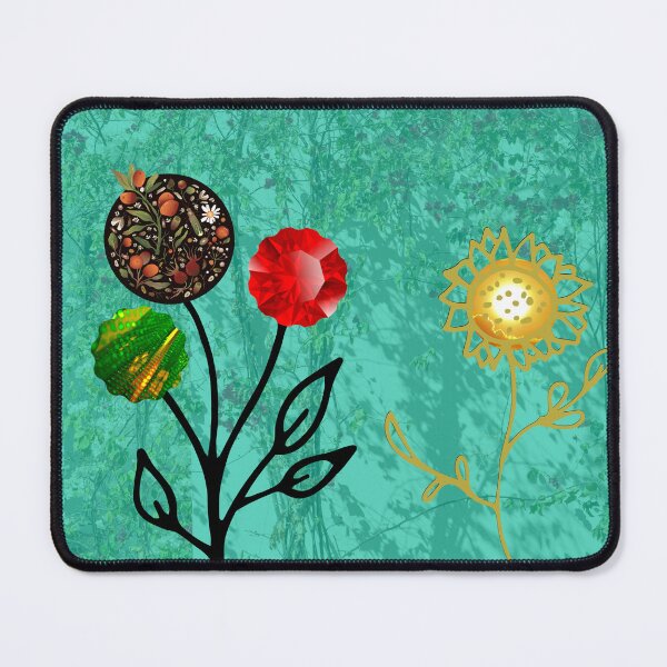 Item preview, Unique Beautiful Pastel Gemstone Flowers Upon A Pastel Floral Background For Flower Lovers & Nature Lovers designed and sold by haRexia.