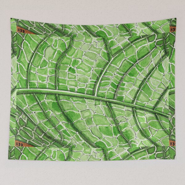 Item preview, Leaf detail, Veins and Cells on the underside, Nature Art, Ink and Watercolor designed and sold by HBBArtShop.