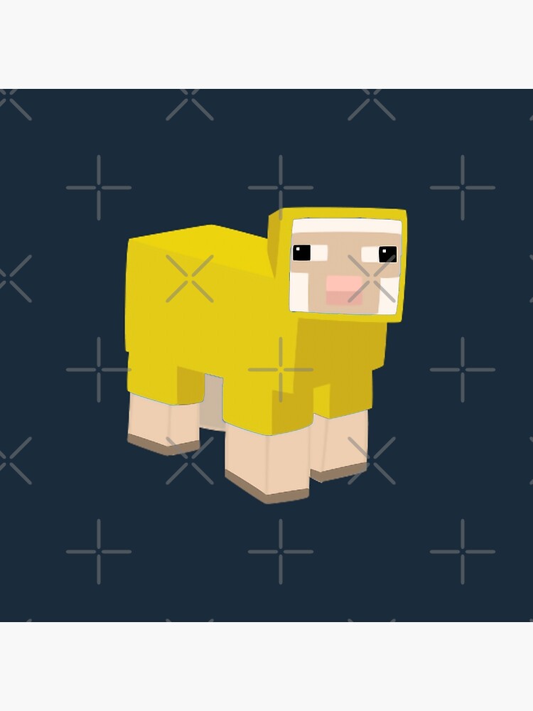 Disover Cute Minecraft Yellow Sheep Premium Matte Vertical Poster
