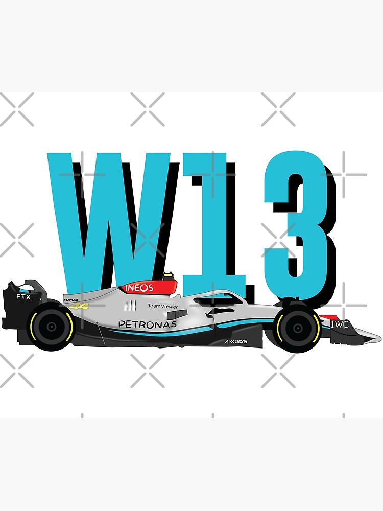 Poster for Sale avec l'œuvre « Lewis Hamilton F1 2021 Mercedes Car