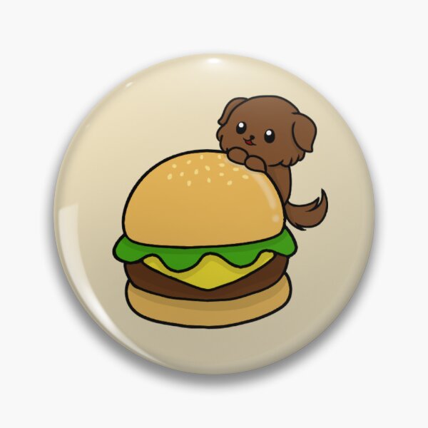 Item preview, Chibi perro y hamburguesa designed and sold by EveryCuteThings.