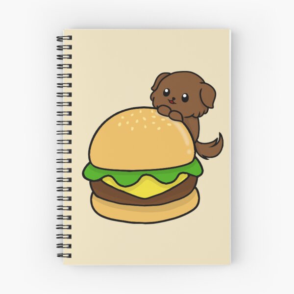 Item preview, dog and burger chibi designed and sold by EveryCuteThings.