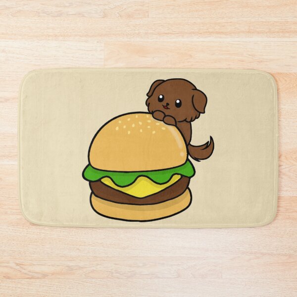 Item preview, dog and burger chibi designed and sold by EveryCuteThings.
