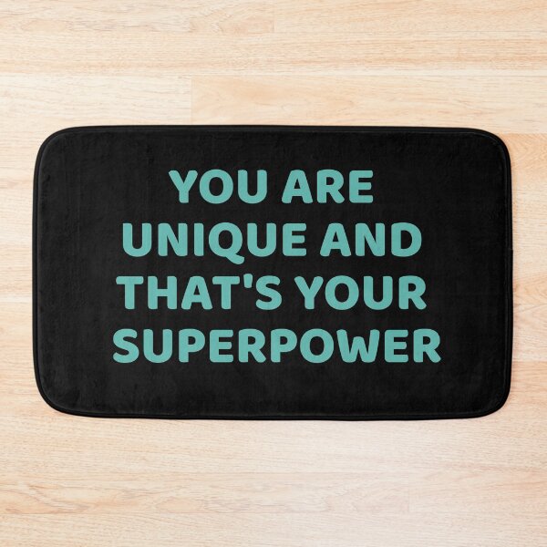 Item preview, You are unique and that's your superpower turquoise pastel quote  designed and sold by behappyshirts.