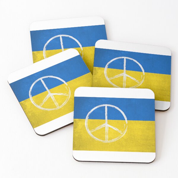 Item preview, Ukraine Flag with Peace Symbol designed and sold by Nerdy-Tees.
