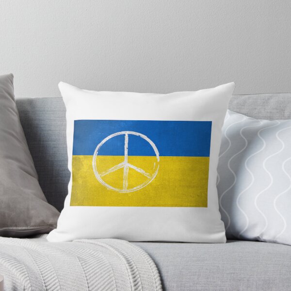 Item preview, Ukraine Flag with Peace Symbol designed and sold by Nerdy-Tees.