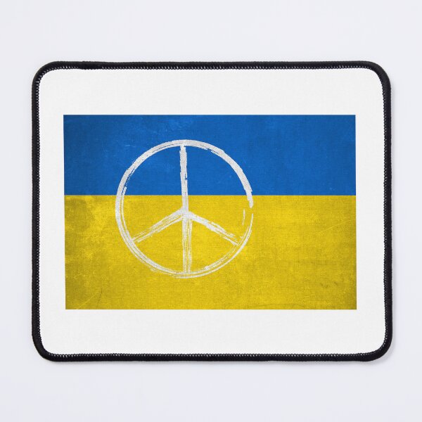 Item preview, Ukraine Flag with Peace Symbol designed and sold by Nerdy-Tees.
