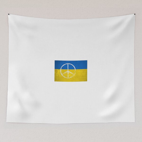 Item preview, Ukraine Flag with Peace Symbol designed and sold by Nerdy-Tees.