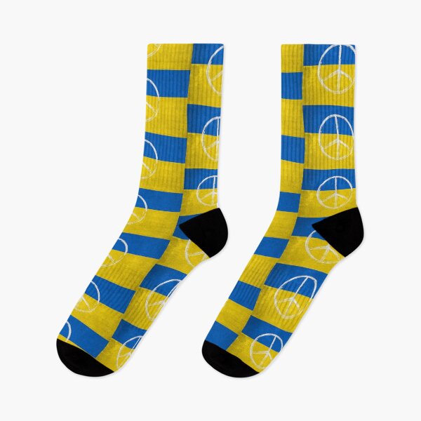 Item preview, Ukraine Flag with Peace Symbol designed and sold by Nerdy-Tees.