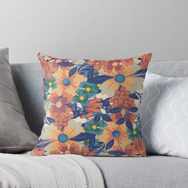 Item preview, Patrón de flor de estilo vintage retro designed and sold by risingrocket.