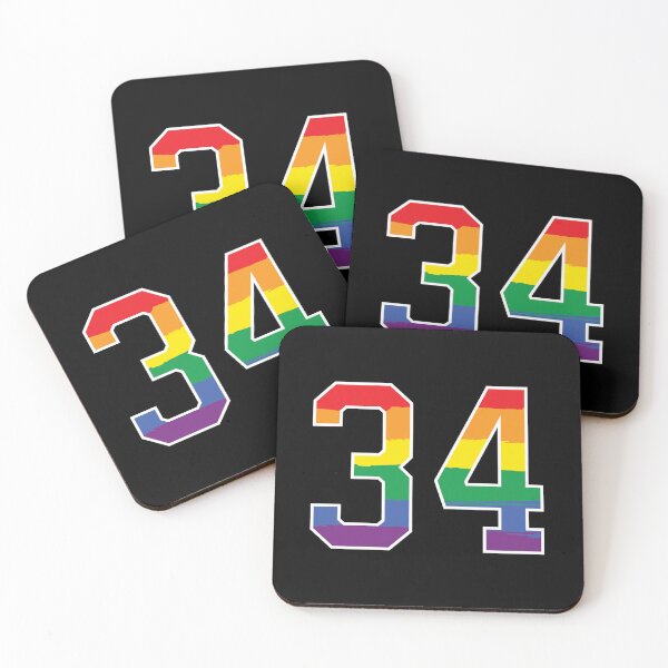 Item preview, Number 34 Rainbow LGBT pride thirty four designed and sold by LoveIsColorful.