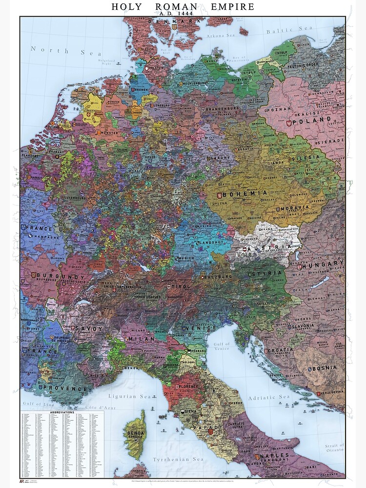 "Map Of Europe In 1444" Poster For Sale By PaulBSK | Redbubble