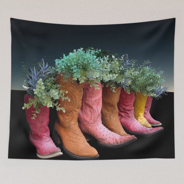 Item preview, Cowgirl boots in Bloom designed and sold by MiddleJourney.