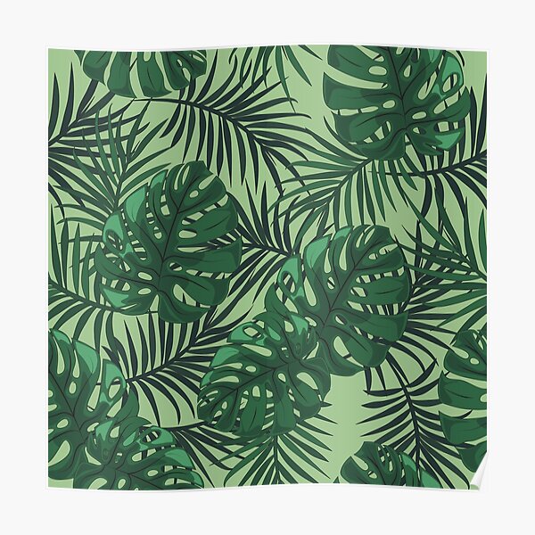 Tropic Like It's Hot Wallpaper in Indigo Blue and Tropical Green