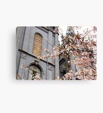 LDS: Salt Lake Temple (Cherry Blossoms) Canvas Print