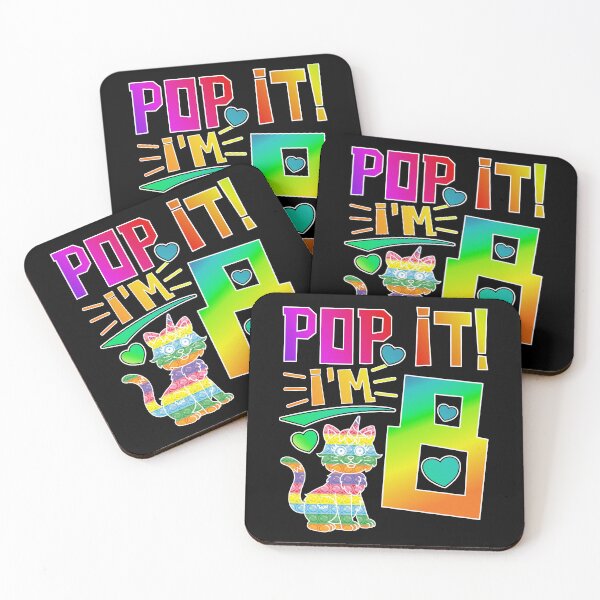 Item preview, Kids Pop It 8th Birthday Kitty Cat Girls Boys Eight Years Old Fidget Board Game designed and sold by CharJens.