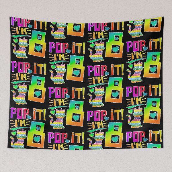 Item preview, Kids Pop It 8th Birthday Kitty Cat Girls Boys Eight Years Old Fidget Board Game designed and sold by CharJens.
