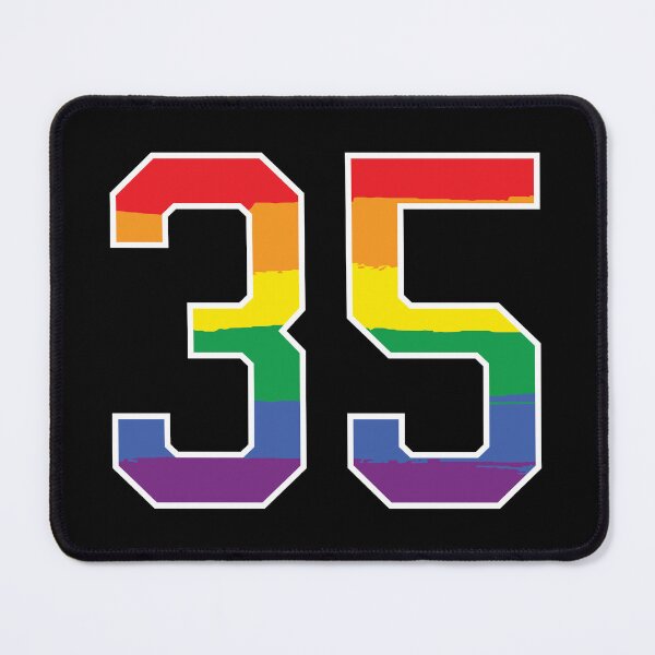 Item preview, Number 35 Rainbow LGBT pride thirty five designed and sold by LoveIsColorful.