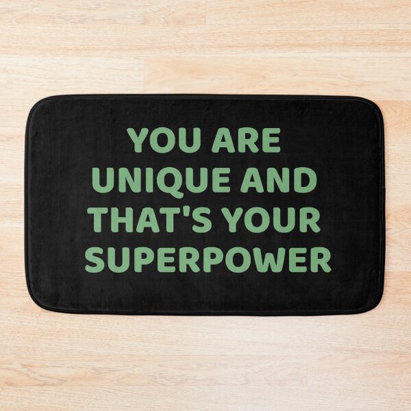 Item preview, You are unique and that's your superpower green pastel quote  designed and sold by behappyshirts.