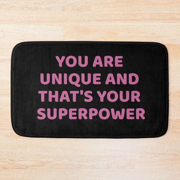 Item preview, You are unique and that's your superpower pink pastel quote  designed and sold by behappyshirts.