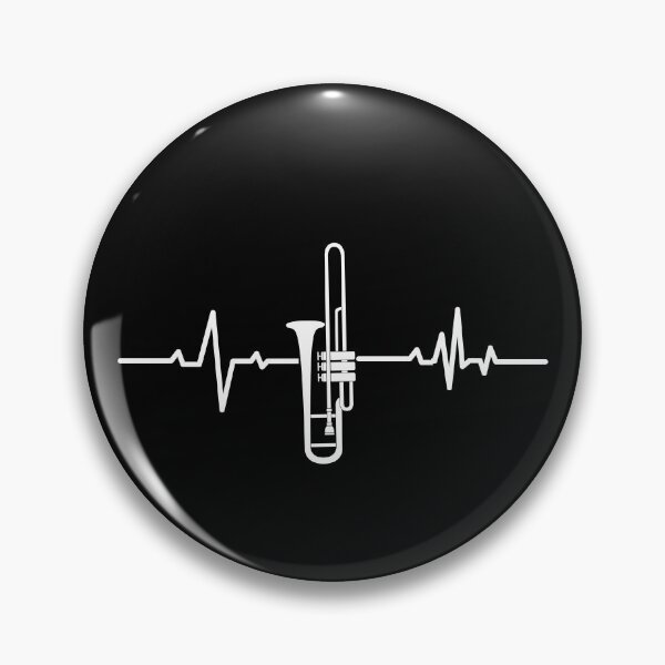 Artikelvorschau, Trombone Heartbeat als Posaunist für Musikliebhaber und Musiker - Trombone Heartbeat entworfen und verkauft von Funwithmusic.