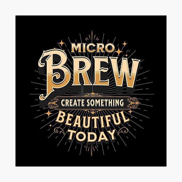 Item preview, Craft Beer Microbrew Micro Brew Beer designed and sold by CattlettArt.
