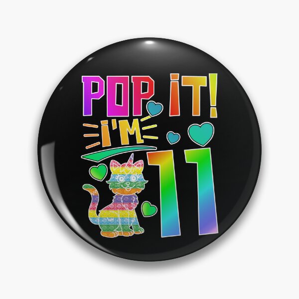 Item preview, Kids Pop It 11th Birthday Kitty Cat Girls Boys Eleven Years Old Fidget Board Game designed and sold by CharJens.