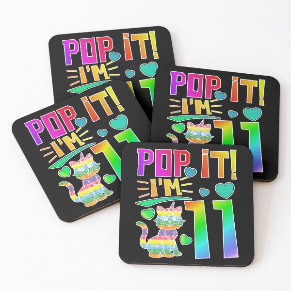 Item preview, Kids Pop It 11th Birthday Kitty Cat Girls Boys Eleven Years Old Fidget Board Game designed and sold by CharJens.
