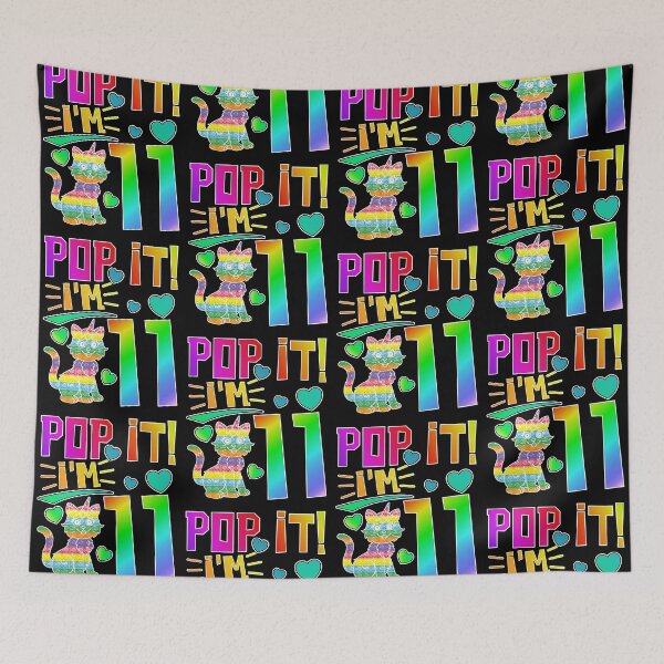 Item preview, Kids Pop It 11th Birthday Kitty Cat Girls Boys Eleven Years Old Fidget Board Game designed and sold by CharJens.