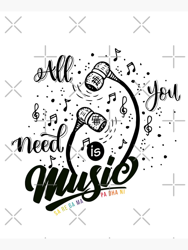 Thumbnail 5 of 5, Tote Bag, All you need is Music designed and sold by DesiBoli.