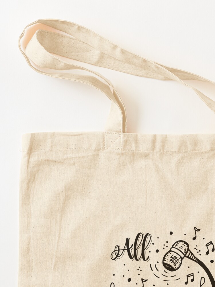 Thumbnail 3 of 5, Tote Bag, All you need is Music designed and sold by DesiBoli.