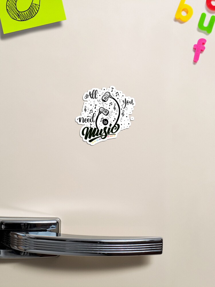 Thumbnail 1 of 3, Magnet, All you need is Music designed and sold by DesiBoli.
