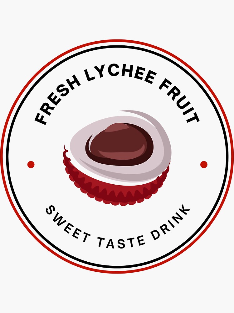 “Circle Lychee Fruit Food” Sticker by ANIS-STORE | Redbubble