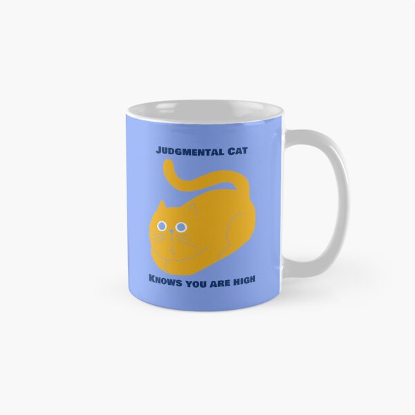Item preview, Judgmental Cat Knows You Are High Funny Cat Loaf designed and sold by IronicBGear.