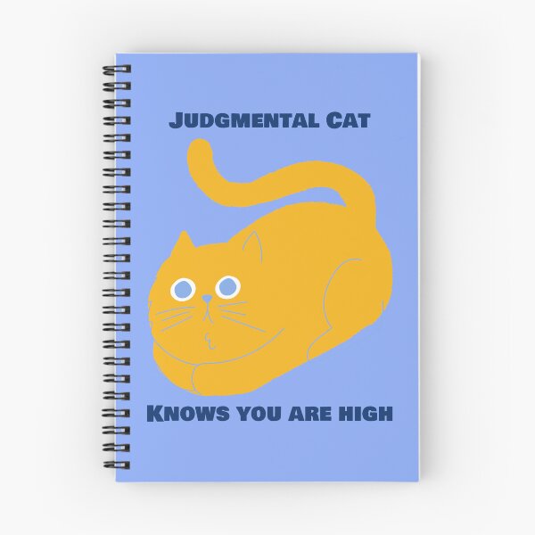 Item preview, Judgmental Cat Knows You Are High Funny Cat Loaf designed and sold by IronicBGear.