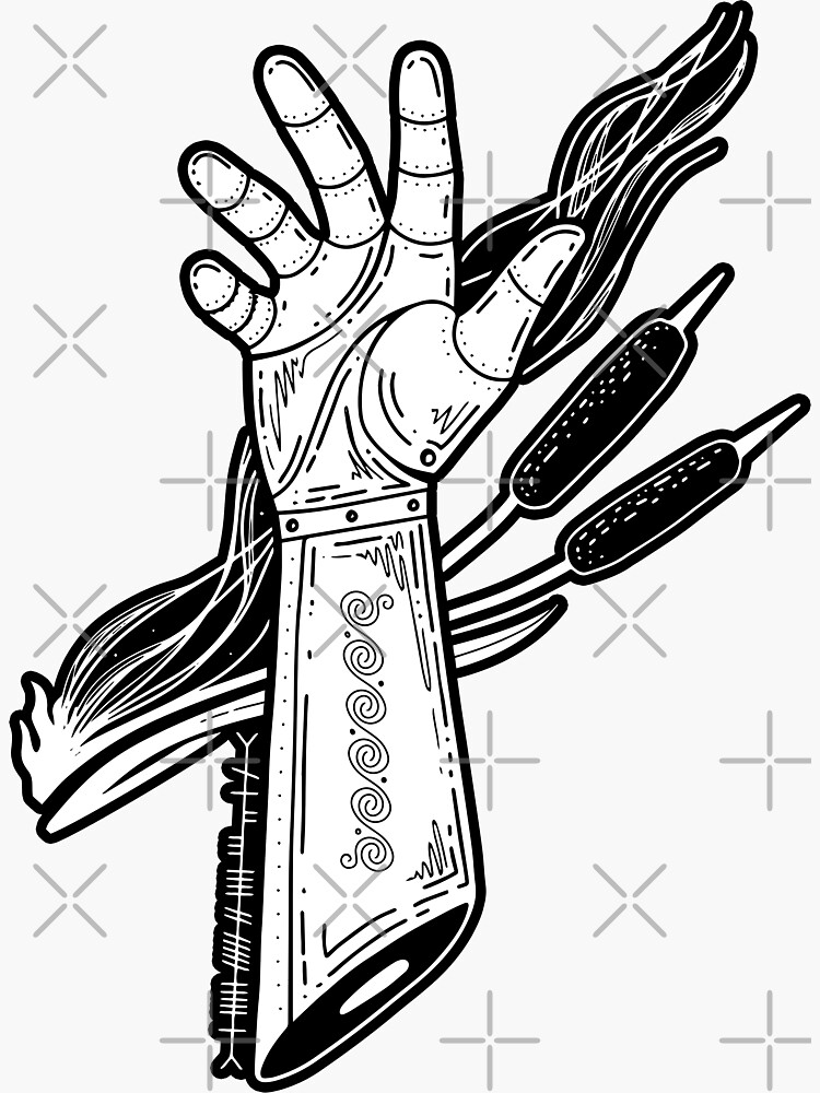 Thumbnail 3 of 3, Sticker, Airgetlám - Silverhand designed and sold by Forfeda.