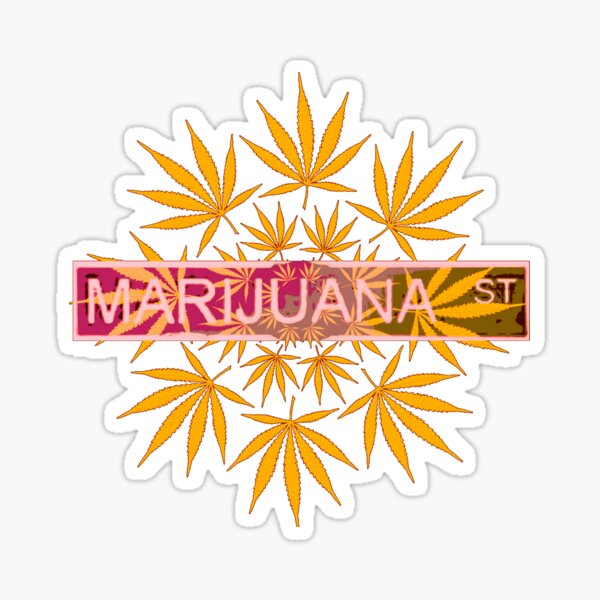 Marijuana Street - Leaf Circle Sticker