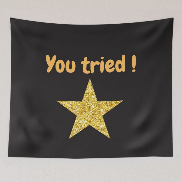 Item preview, You Tried gold star. Golden winner. You are trying. Good effort designed and sold by Doggymadness.