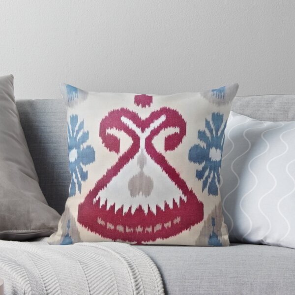 Artikelvorschau, Tulpenblumen-Ikat-Druckmuster, ikat-usbekisches Design entworfen und verkauft von LeFabriqueOuz.
