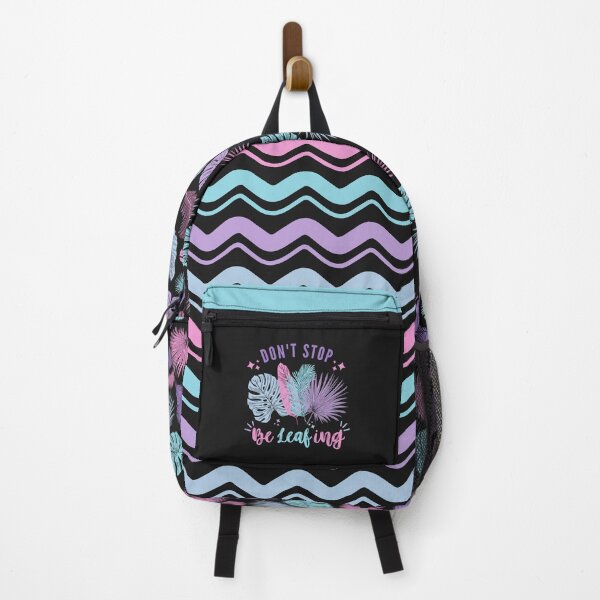Item preview, Don't Stop BeLeafing Motivational Slogan | Blue, Pink, Purple & Turquoise Pastel Colored Leaves designed and sold by AurayaStudio.