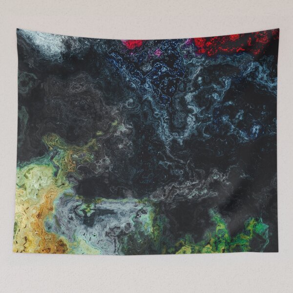 Item preview, marble abstraction art blue black green red #marble designed and sold by JBJart.