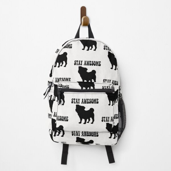 Item preview, Inspirational Pug Stay Awesome Silhouette designed and sold by Pugstuff.