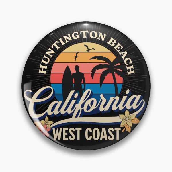 Item preview, Los Angeles Surfer Surf Surfing Huntington Beach California  designed and sold by CattlettArt.