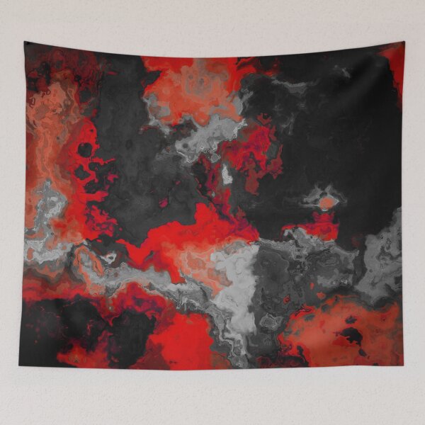 Item preview, marble abstraction art red black #marble designed and sold by JBJart.
